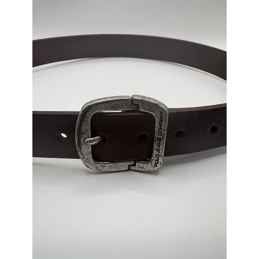 Polo Jeans Co Ralph Lauren Leather Belt Brown 39